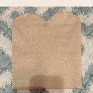 Abercrombie and fitch gold tube top size XXS
